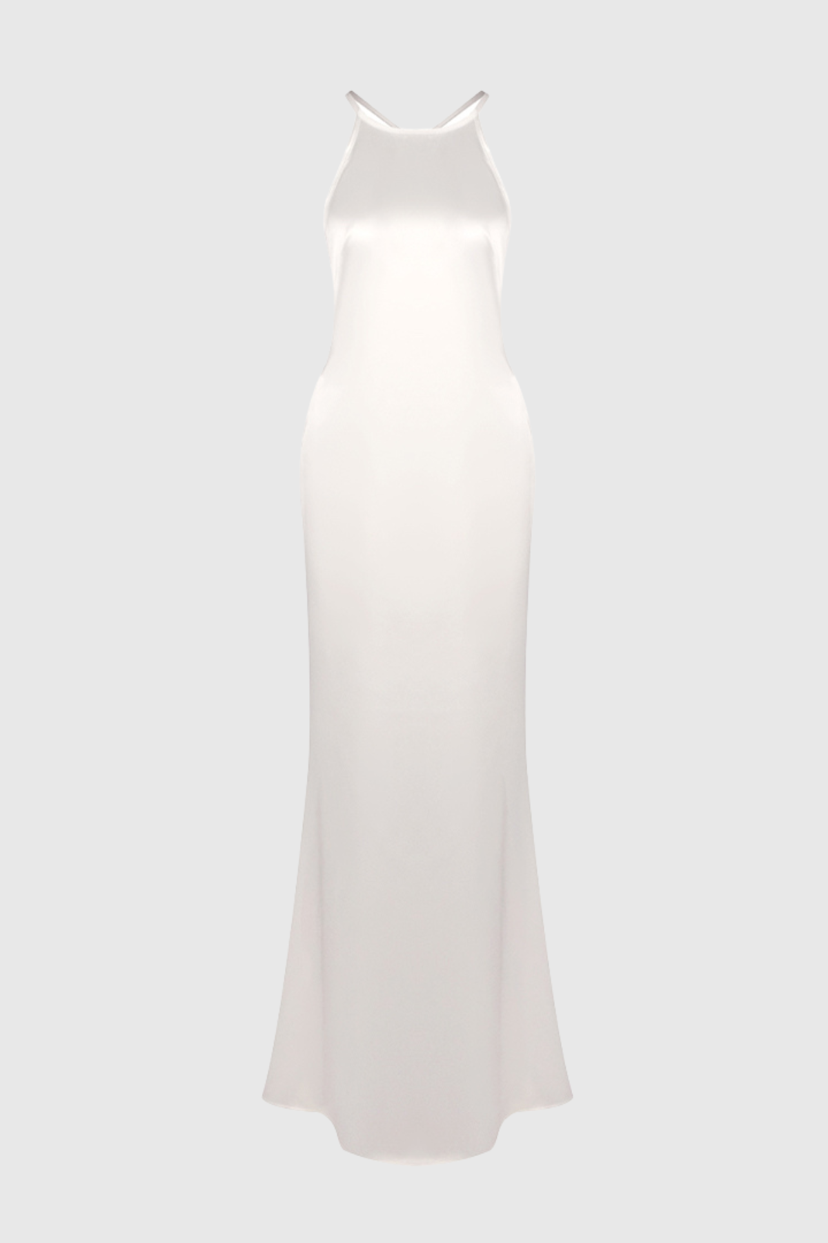 Daisya Satin Backless Maxi Dress - White