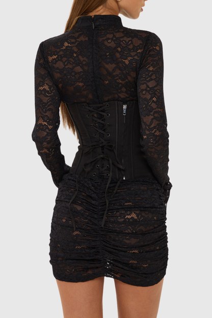 Danilo Lace Corset Ruched Mini Dress