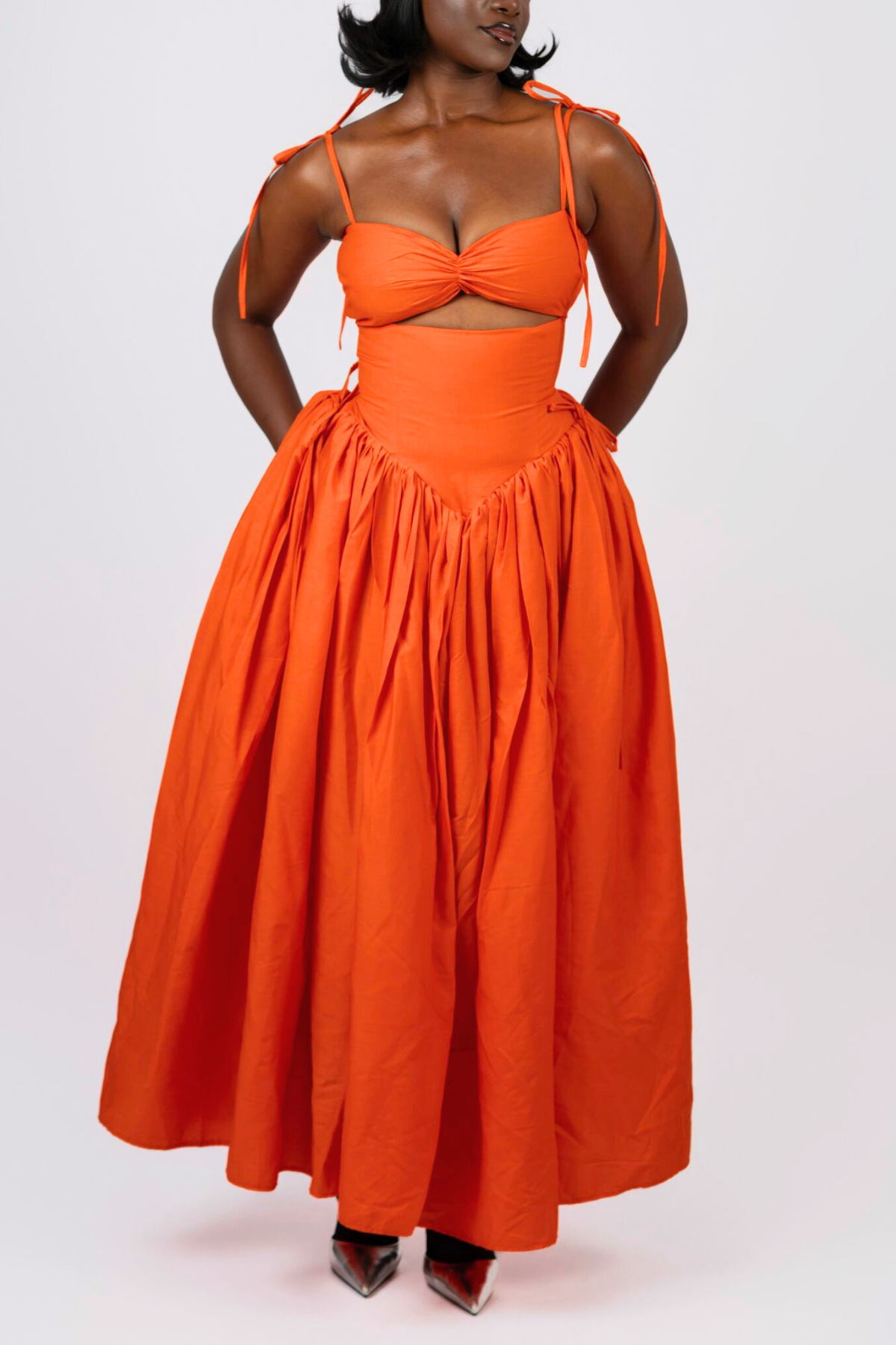 Danniz Cutout Maxi Dress - Orange