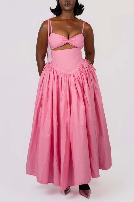 Danniz Cutout Maxi Dress - Pink