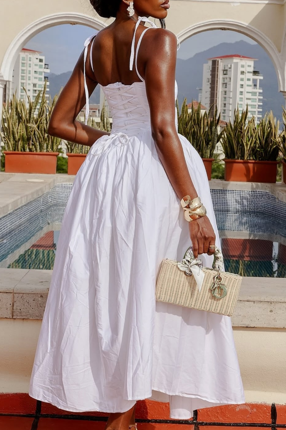 Danniz Cutout Maxi Dress - White