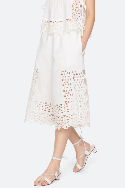 Dashiell Floral Eyelet Midi Shorts