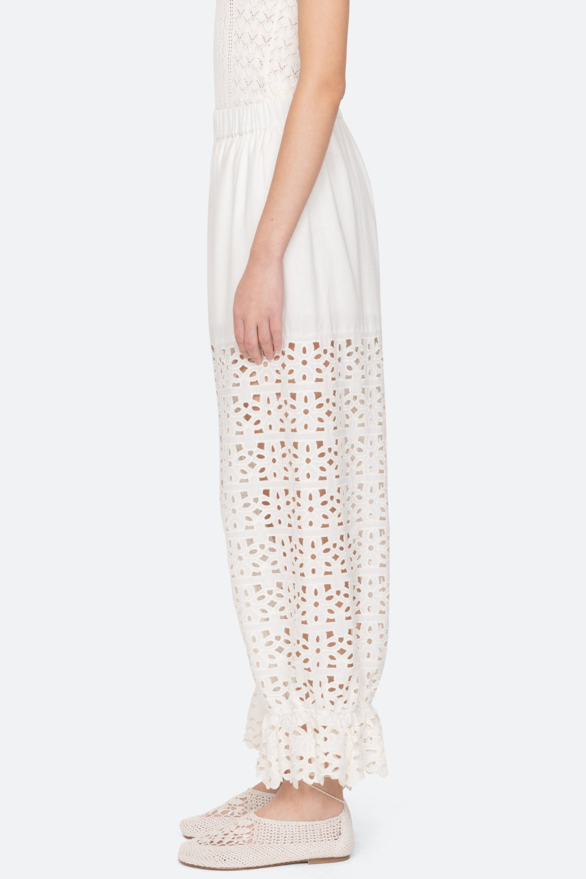Dashiell Floral Eyelet Pants
