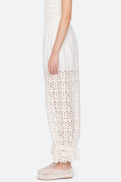 Dashiell Floral Eyelet Pants