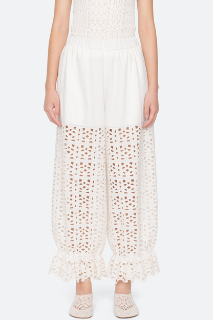 Dashiell Floral Eyelet Pants