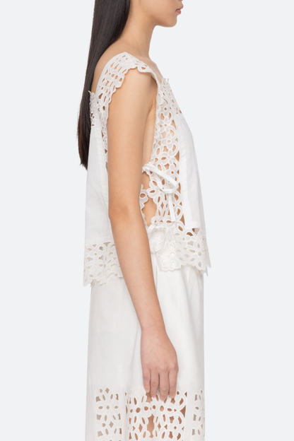 Dashiell Floral Eyelet Top