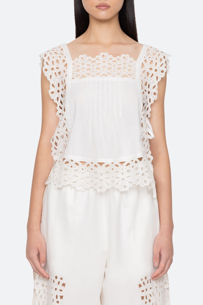 Dashiell Floral Eyelet Top