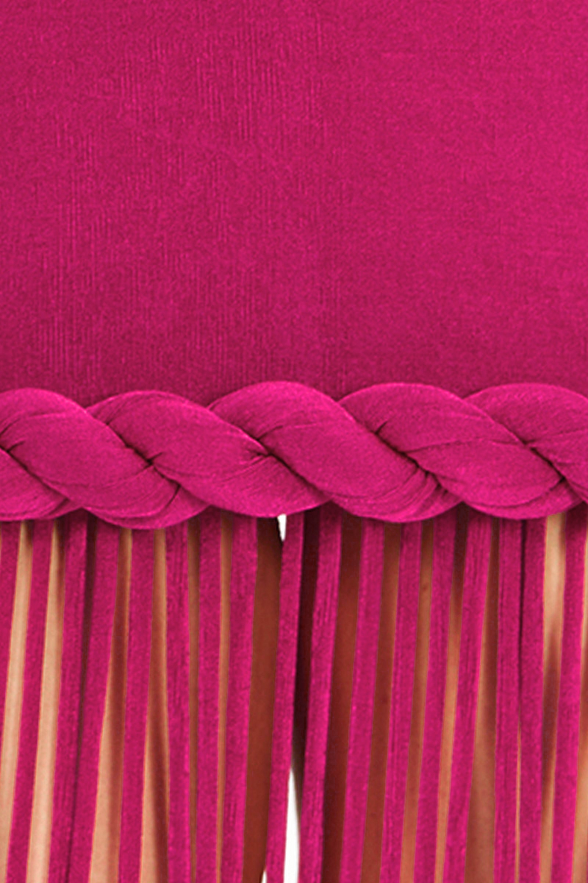Datara Halter Rope Fringe Maxi Dress - Fuchsia