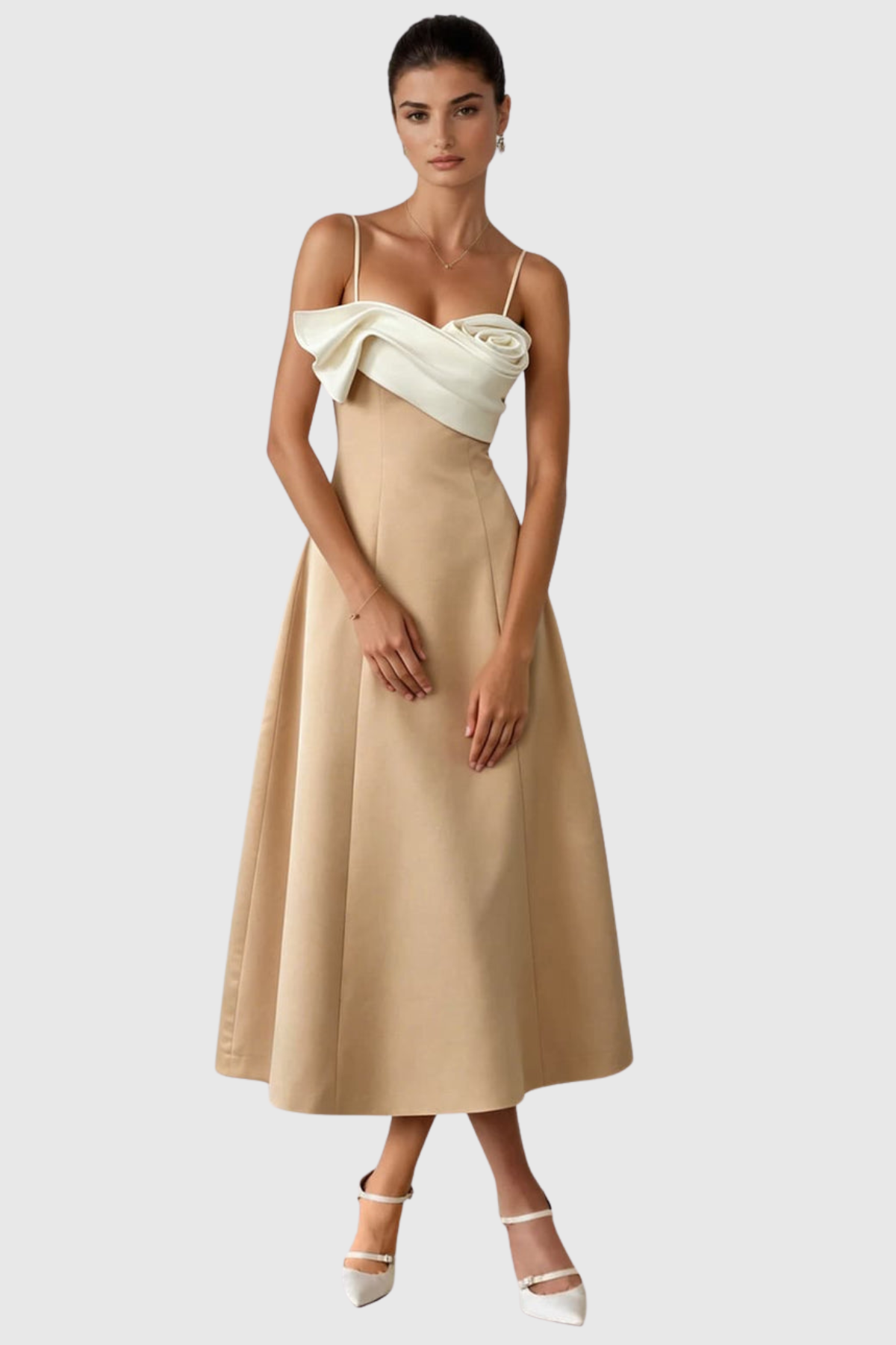 Daylona Floral Flared Midi Dress