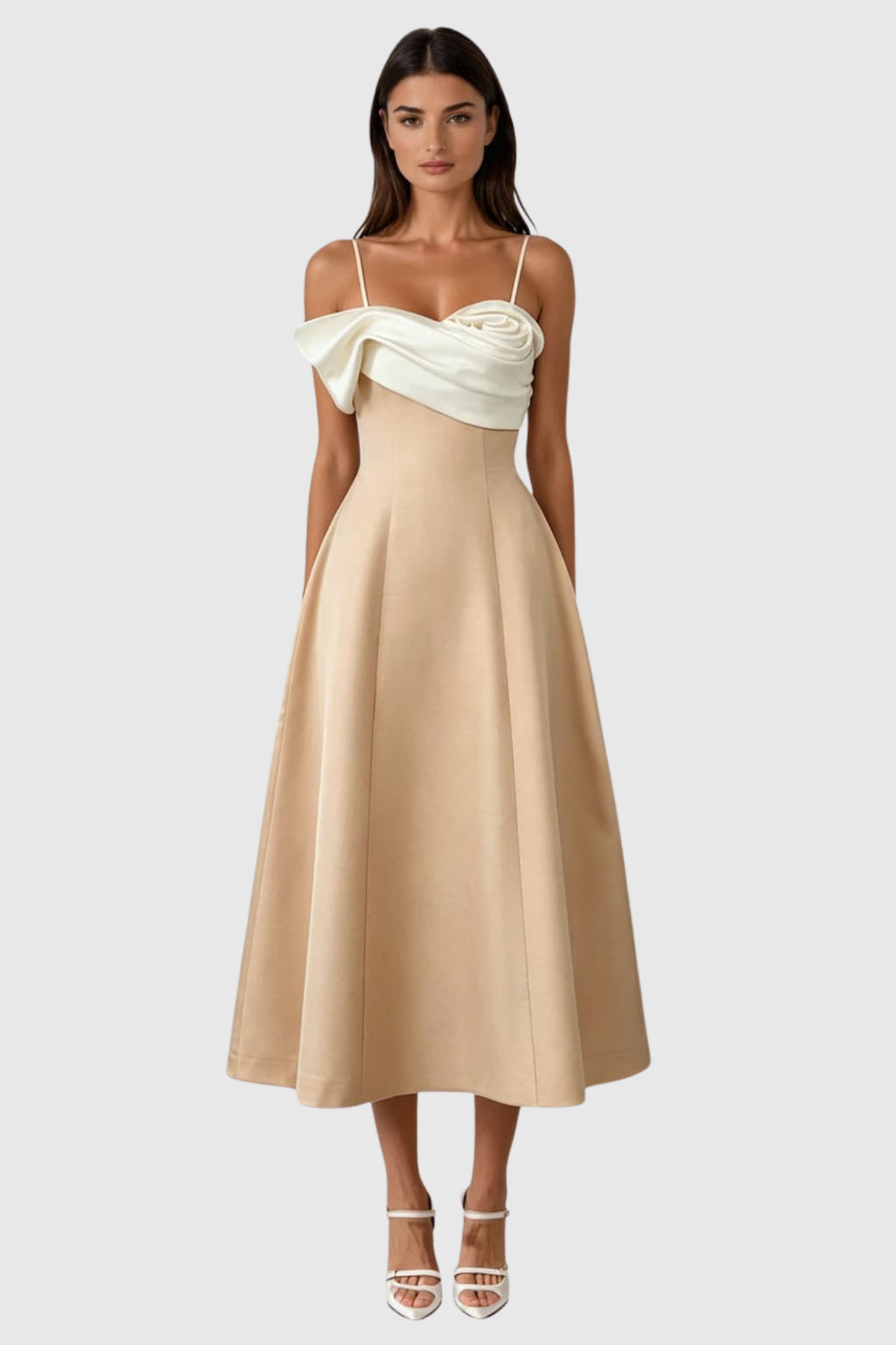 Daylona Floral Flared Midi Dress