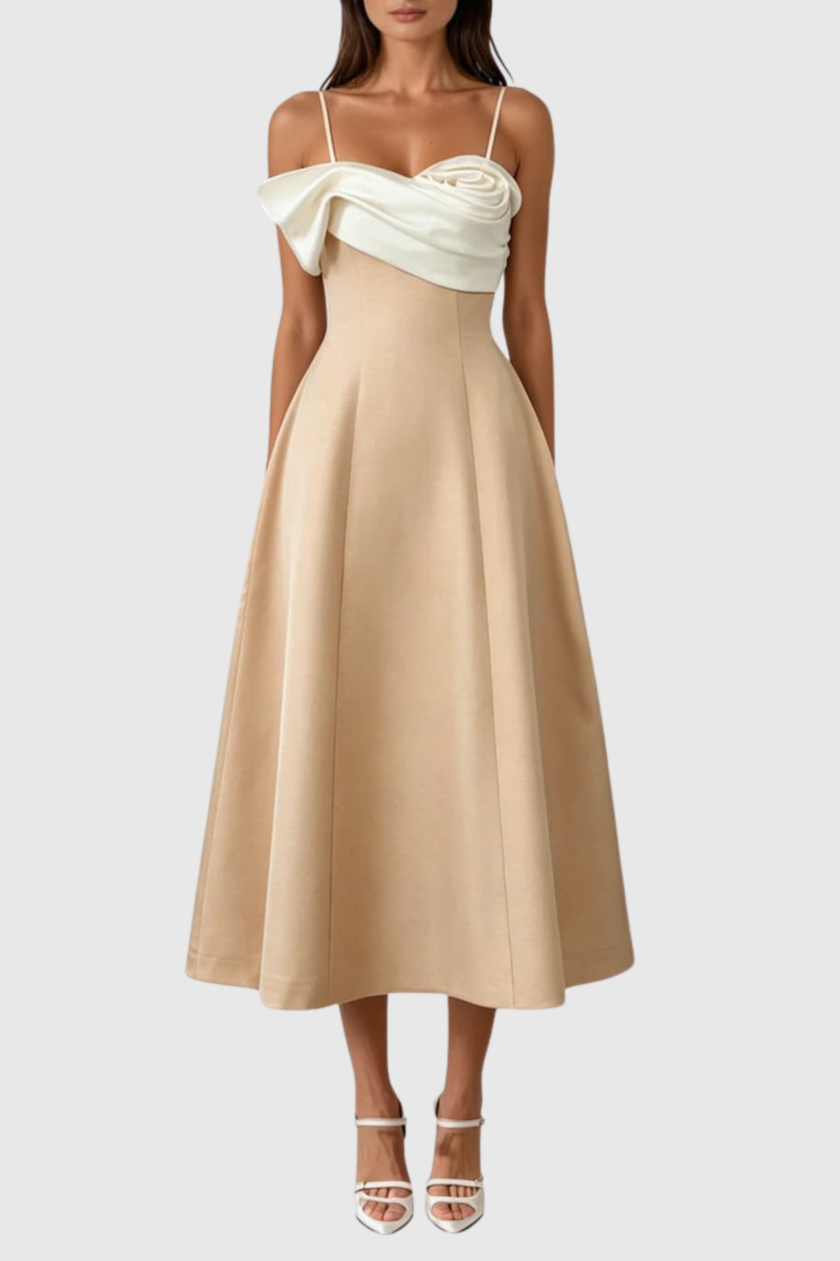 Daylona Floral Flared Midi Dress