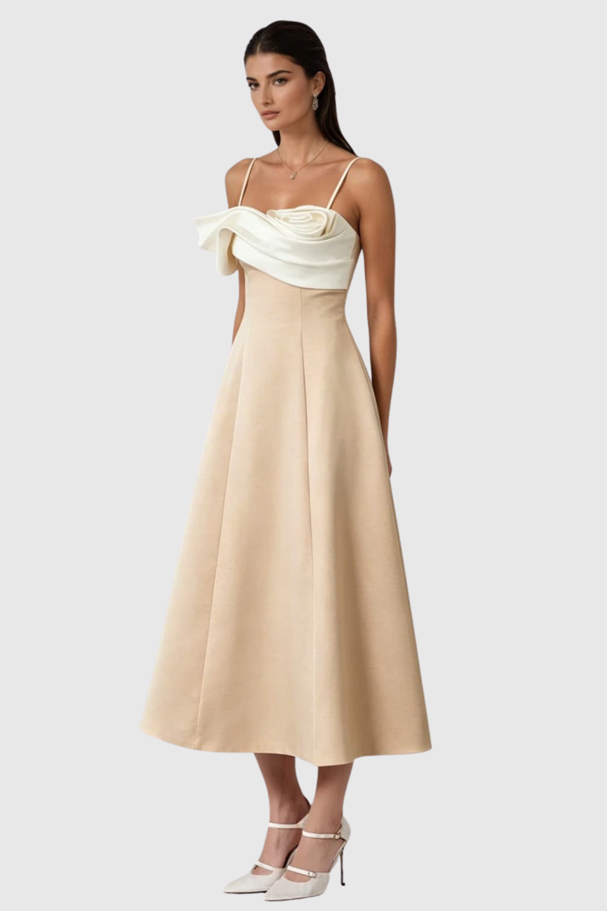 Daylona Floral Flared Midi Dress