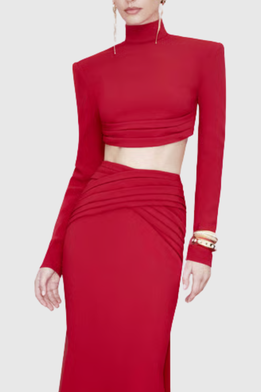 Deacon Pleated Top & Maxi Skirt Set