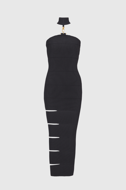 Decima Halter Cutout Midi Dress