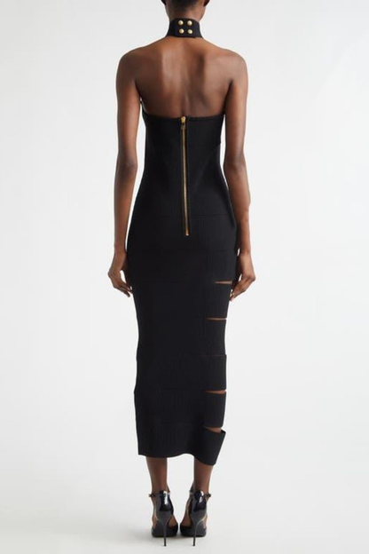 Decima Halter Cutout Midi Dress