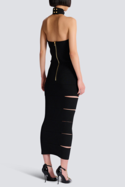 Decima Halter Cutout Midi Dress