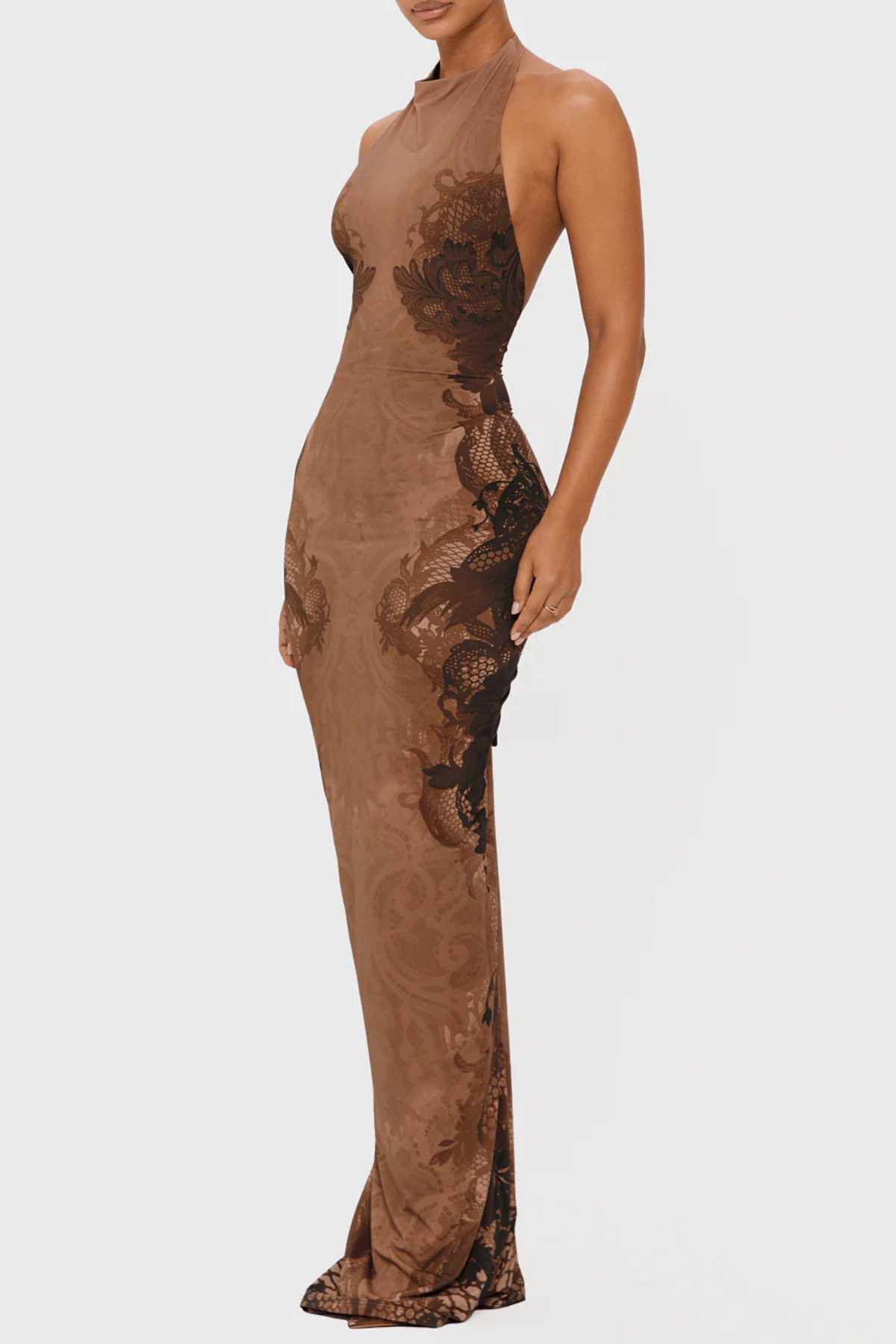Declana Halter Print Maxi Dress