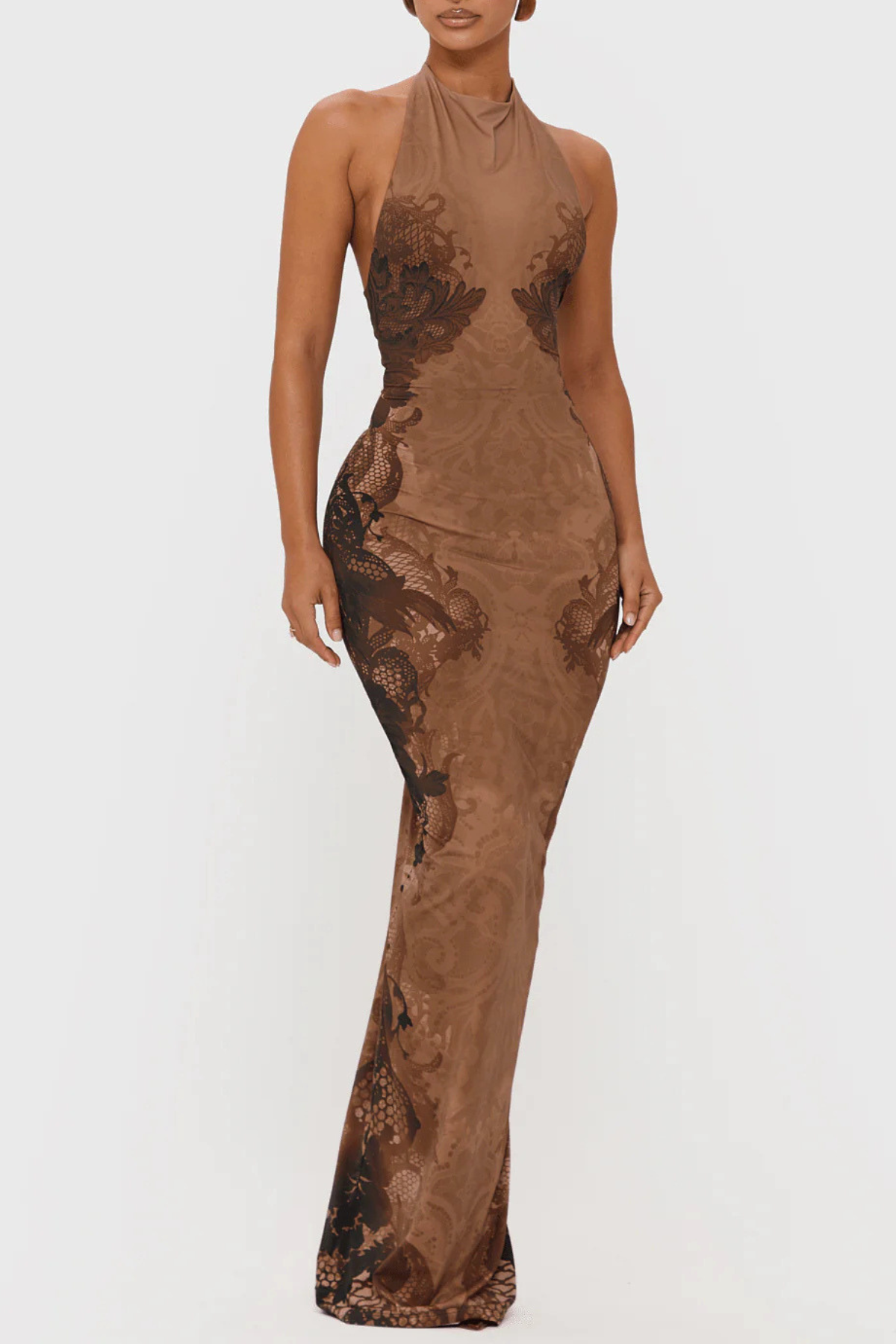 Declana Halter Print Maxi Dress
