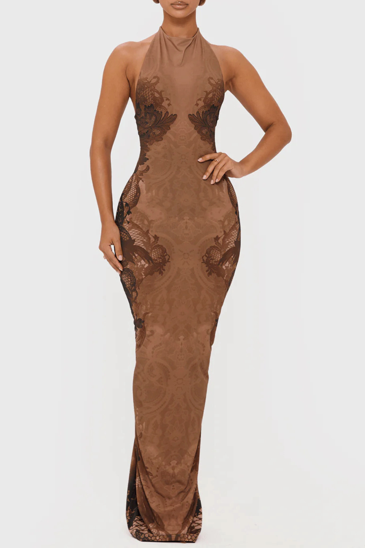 Declana Halter Print Maxi Dress