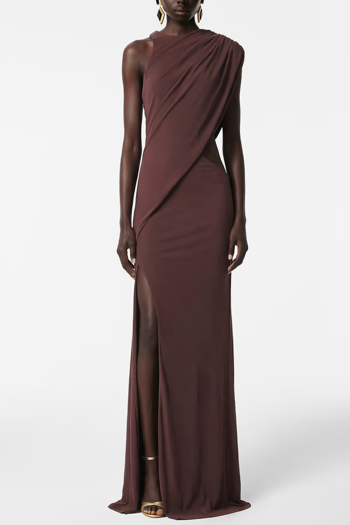 Deka Asymmetric Cutout Maxi Dress