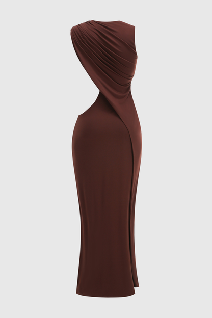 Deka Asymmetric Cutout Maxi Dress