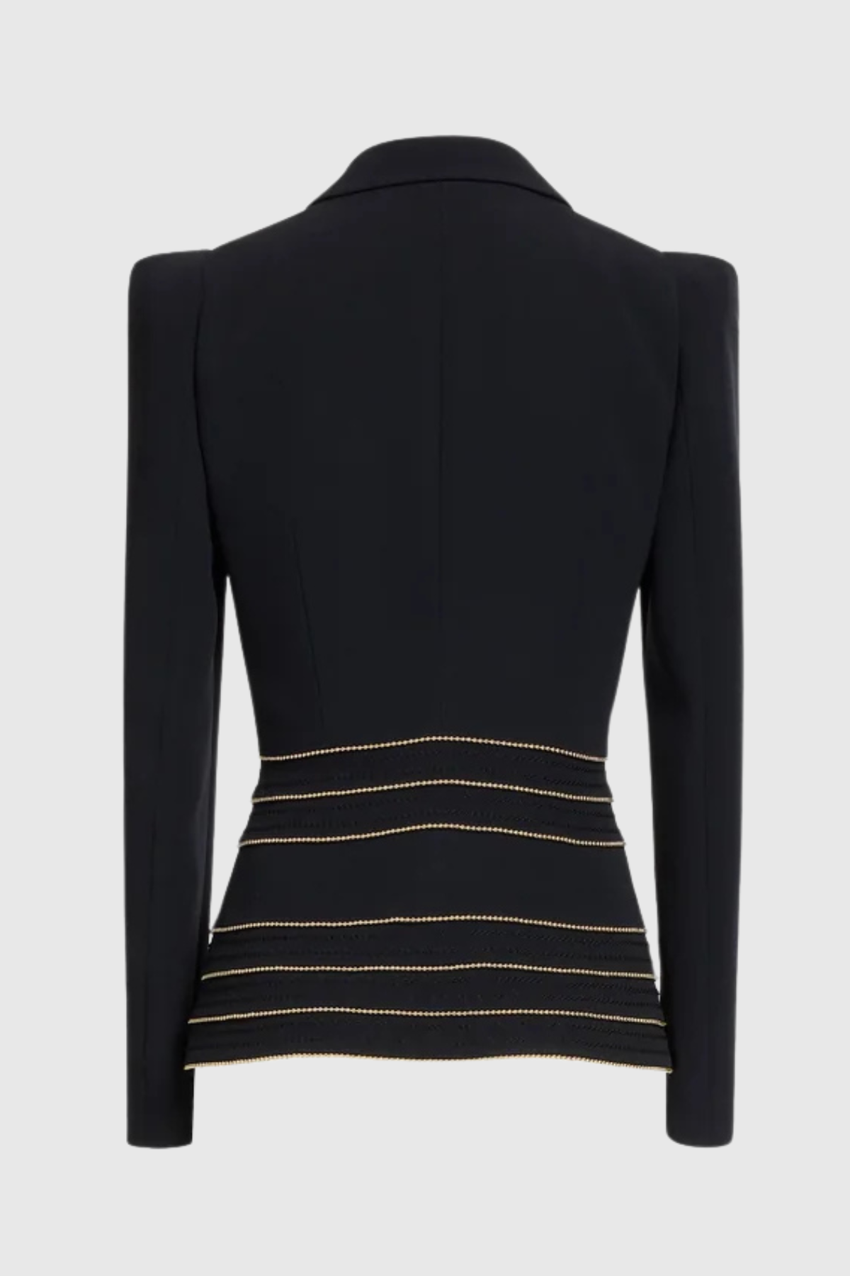 Delores Trim Embellished Blazer & Pants Set - Black