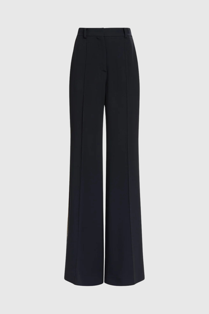 Delores Trim Embellished Blazer & Pants Set - Black