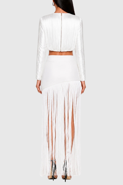 Delyth Fringe Maxi Skirt