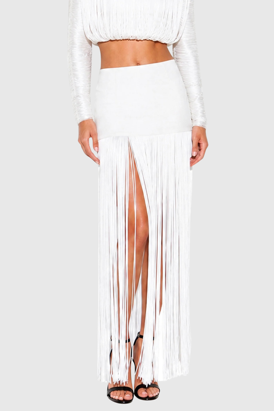 Delyth Fringe Maxi Skirt