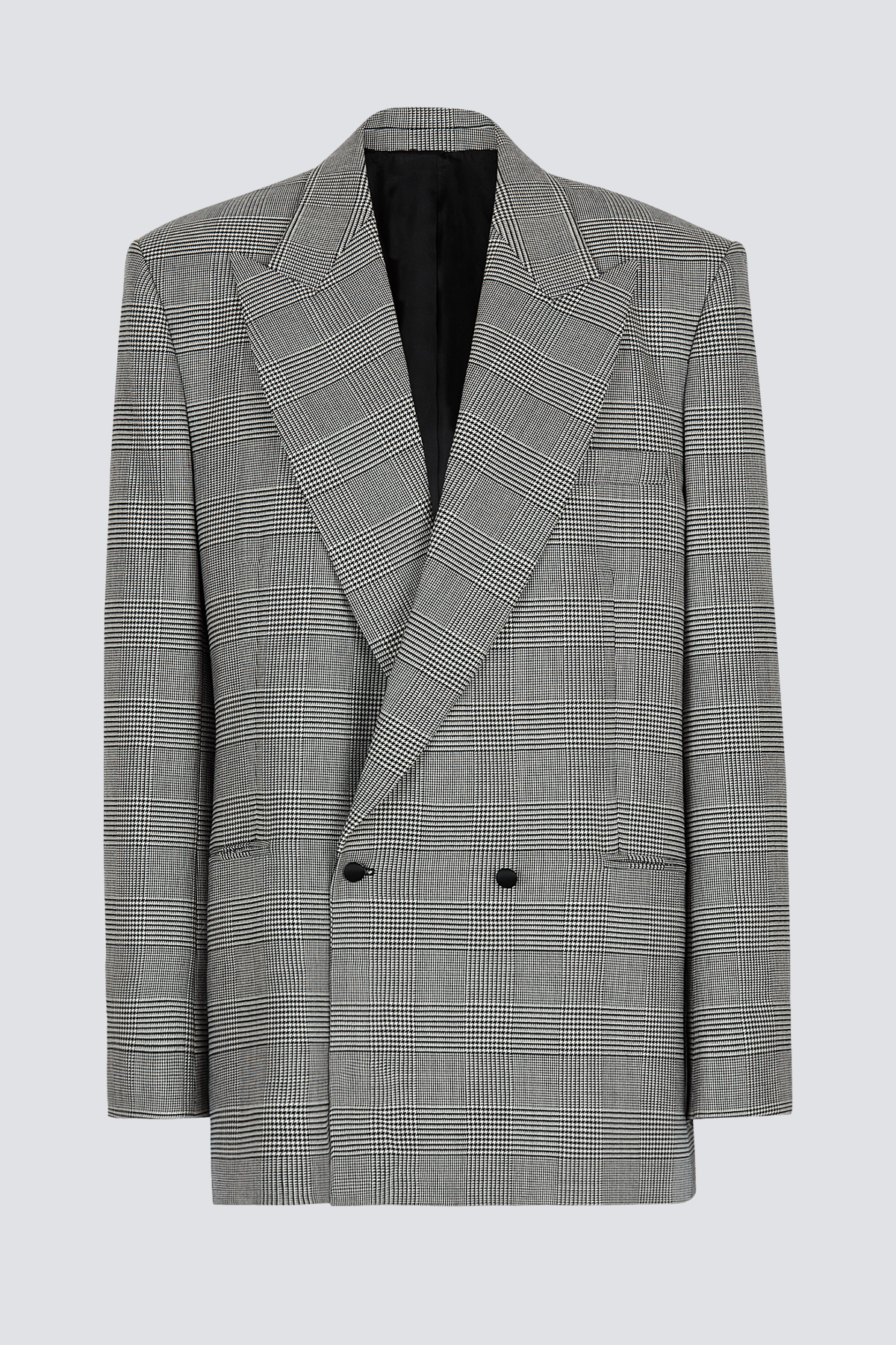 Dereck Plaid Oversize Blazer - Grey