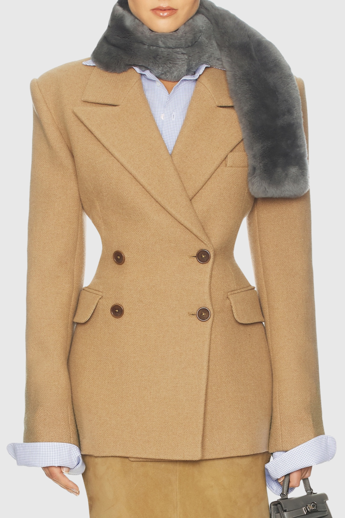 Deuca Wool Blend Blazer - Brown