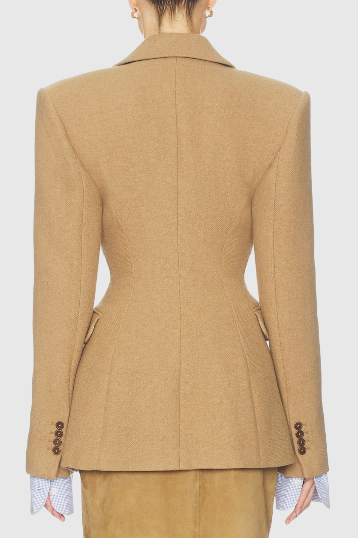 Deuca Wool Blend Blazer - Brown