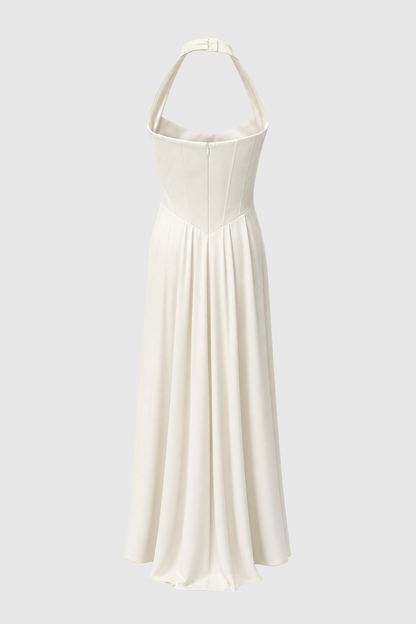 Devaia Halter Crystal Corset Maxi Dress