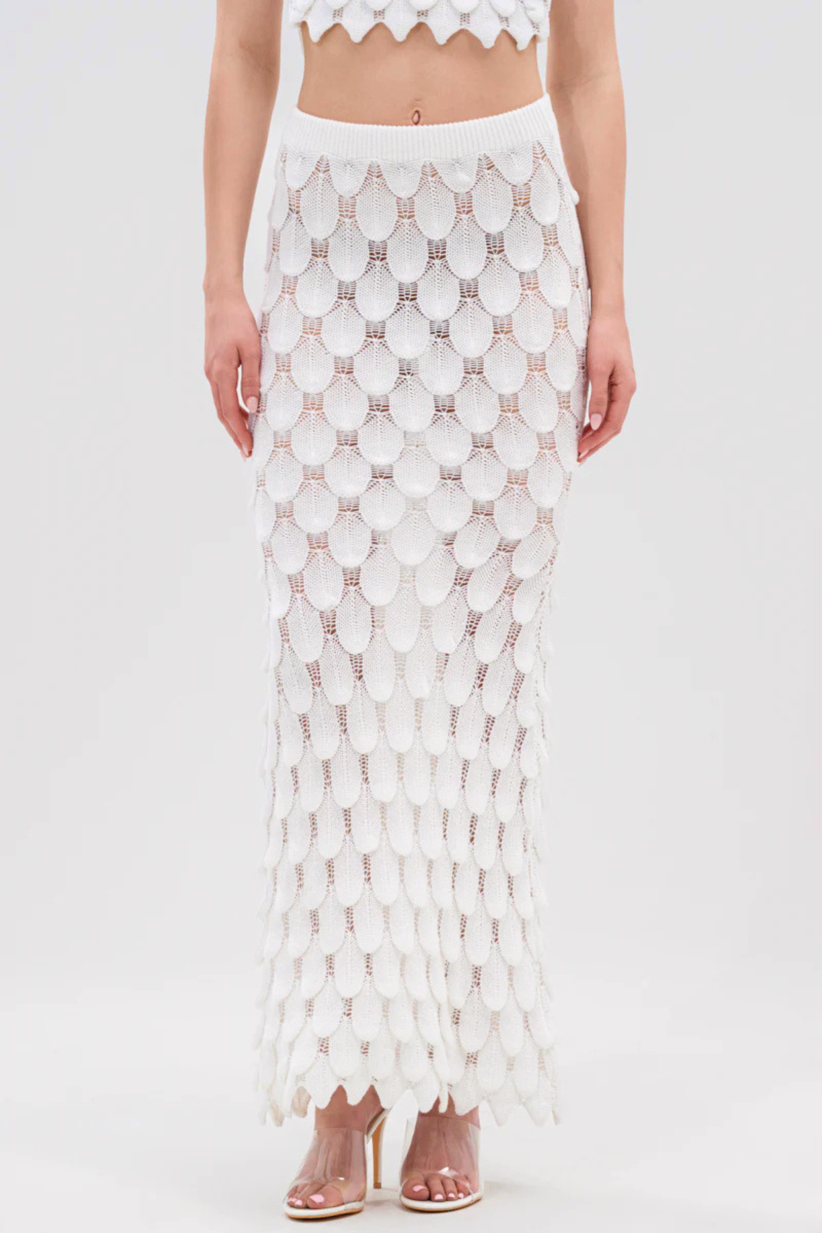 Dihiya Fish Scales Knit Two Piece Set