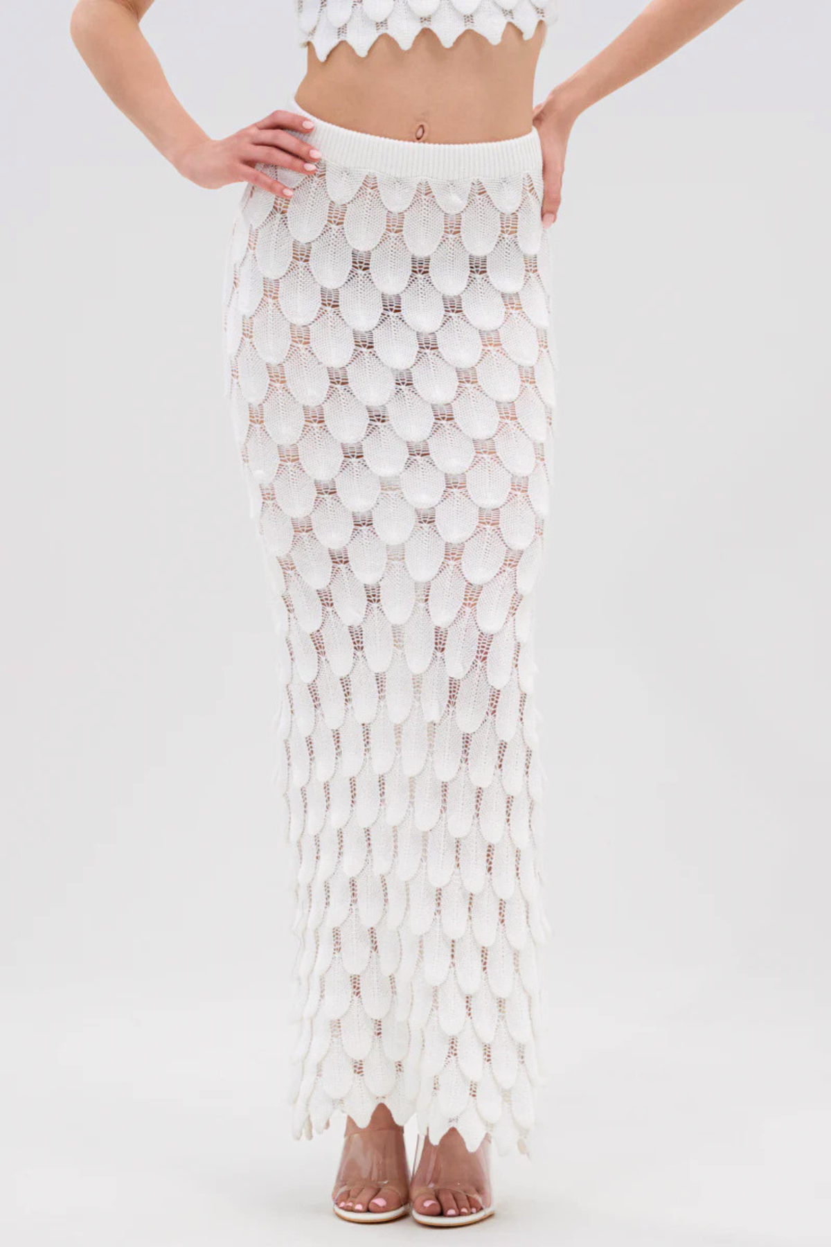 Dihiya Fish Scales Knit Two Piece Set