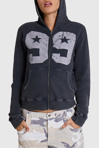 Dilara Waffle Hoodie