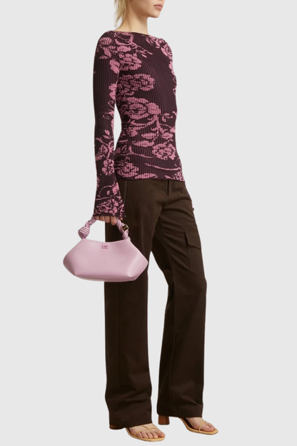 Dinoa Rose Long Sleeve Knit Top