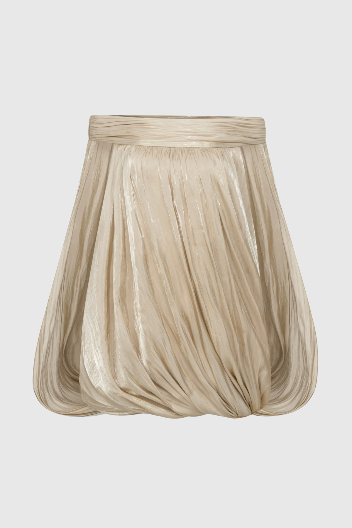 Dionte Off Shoulder Ruched Mini Dress - Beige