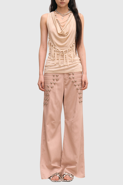 Donna  Napoleon Double Breasted Trousers - Pink