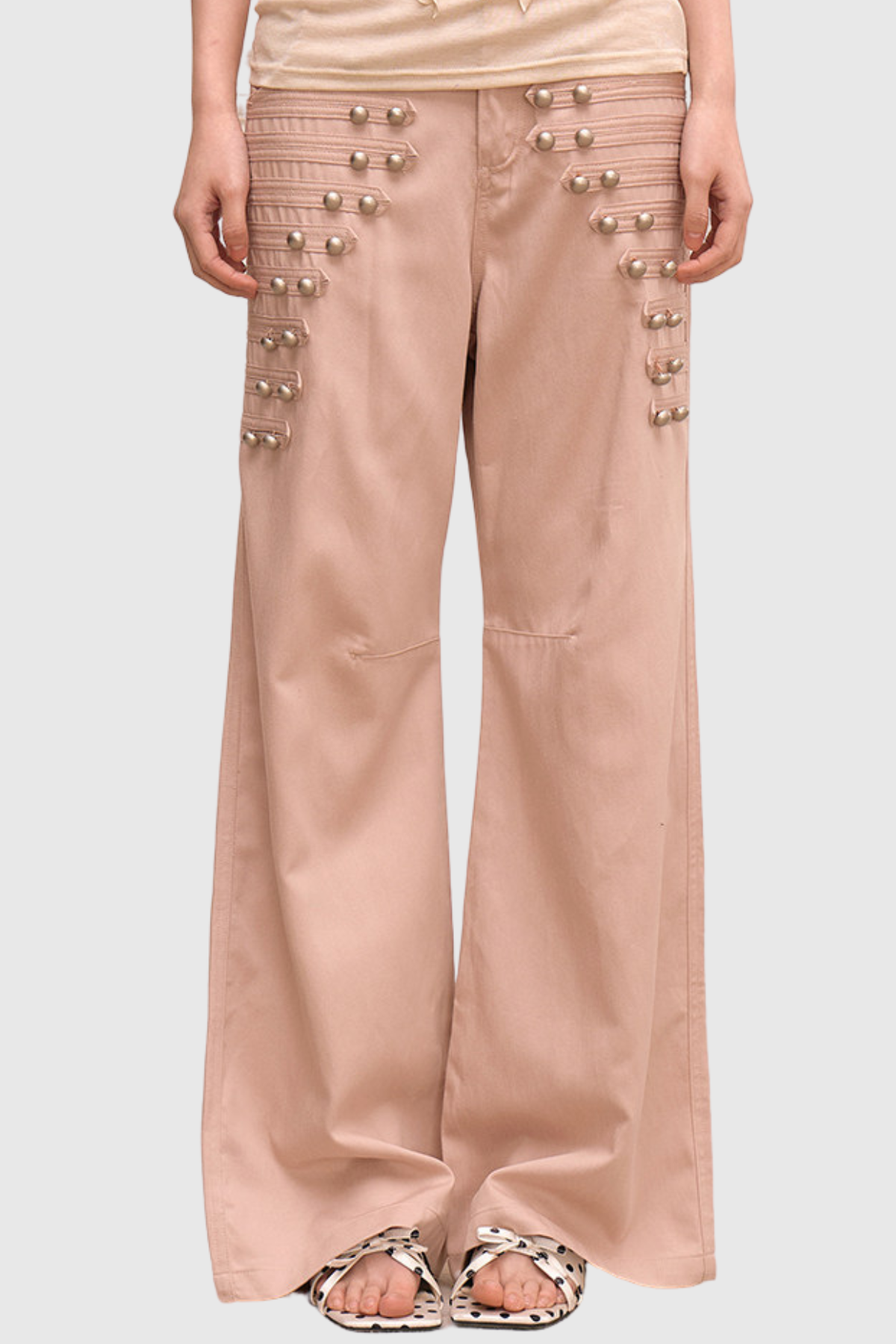 Donna  Napoleon Double Breasted Trousers - Pink