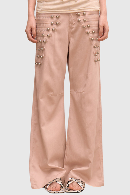 Donna  Napoleon Double Breasted Trousers - Pink