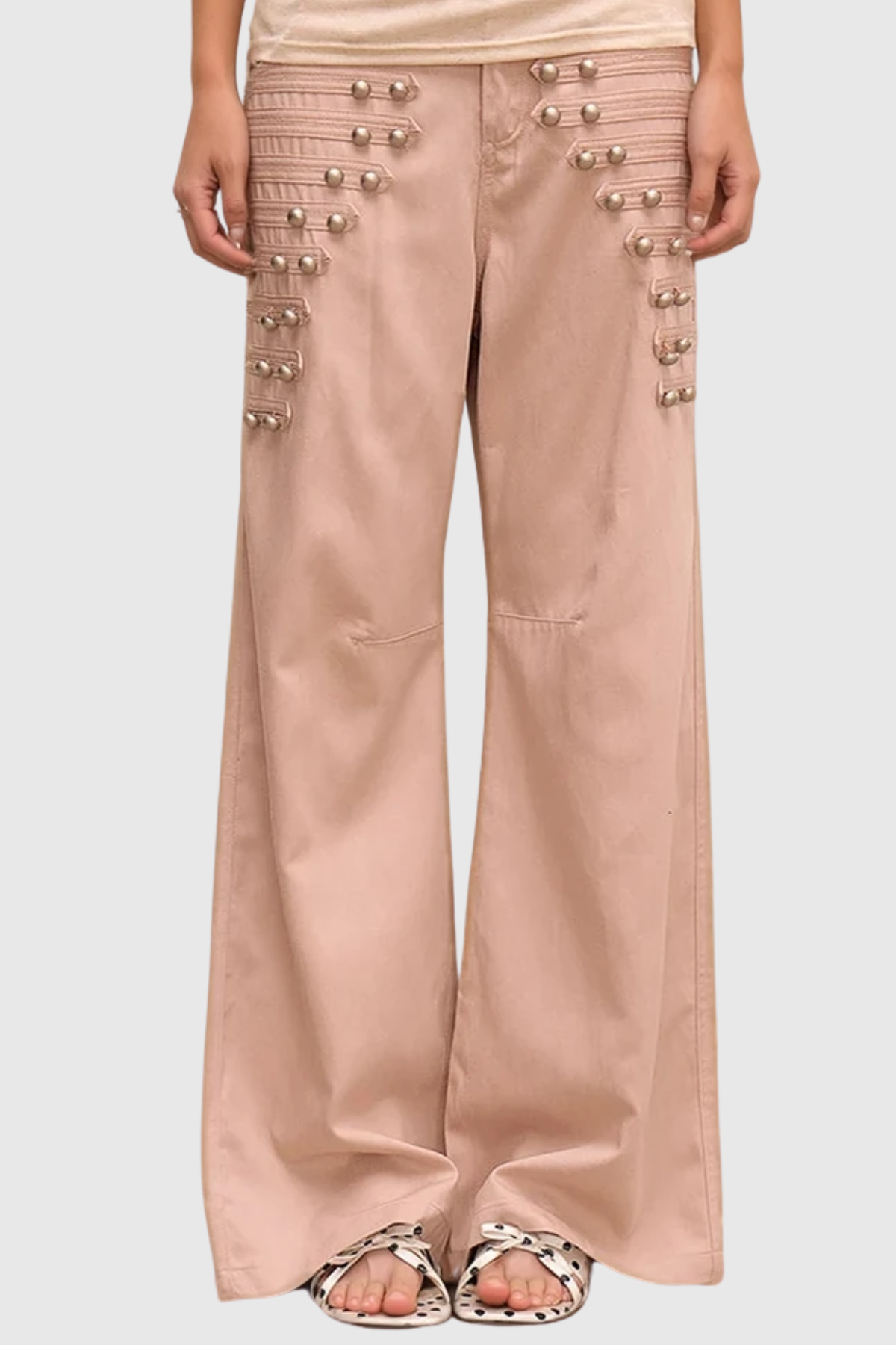 Donna  Napoleon Double Breasted Trousers - Pink