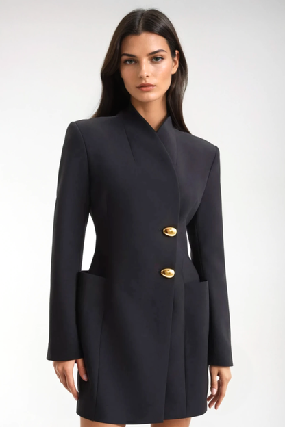 Dorian Buttoned Mini Blazer Dress