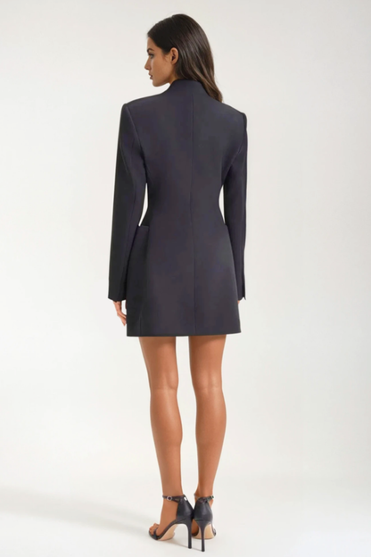 Dorian Buttoned Mini Blazer Dress
