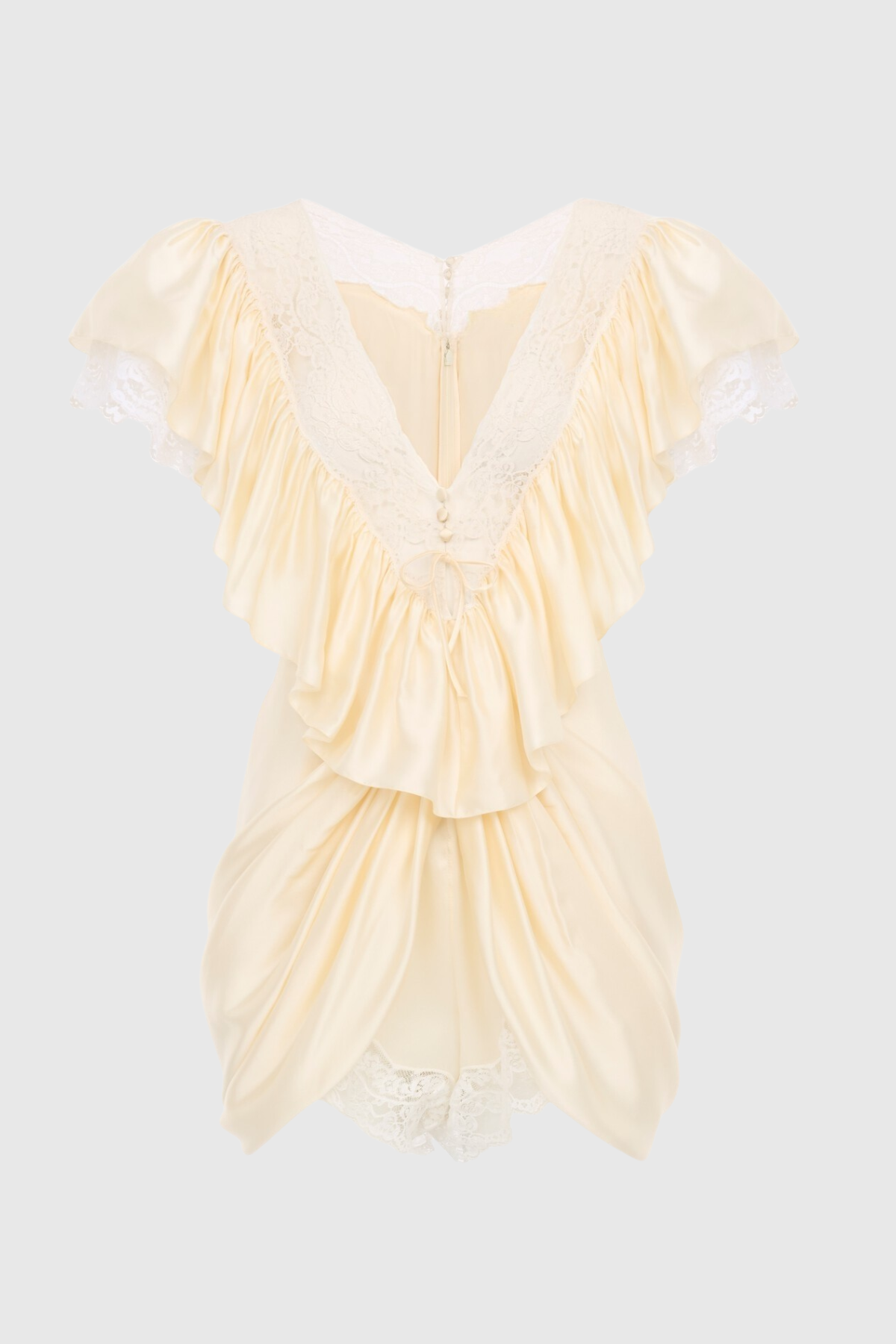 Dorotha Plunge Ruffle Jumpsuit