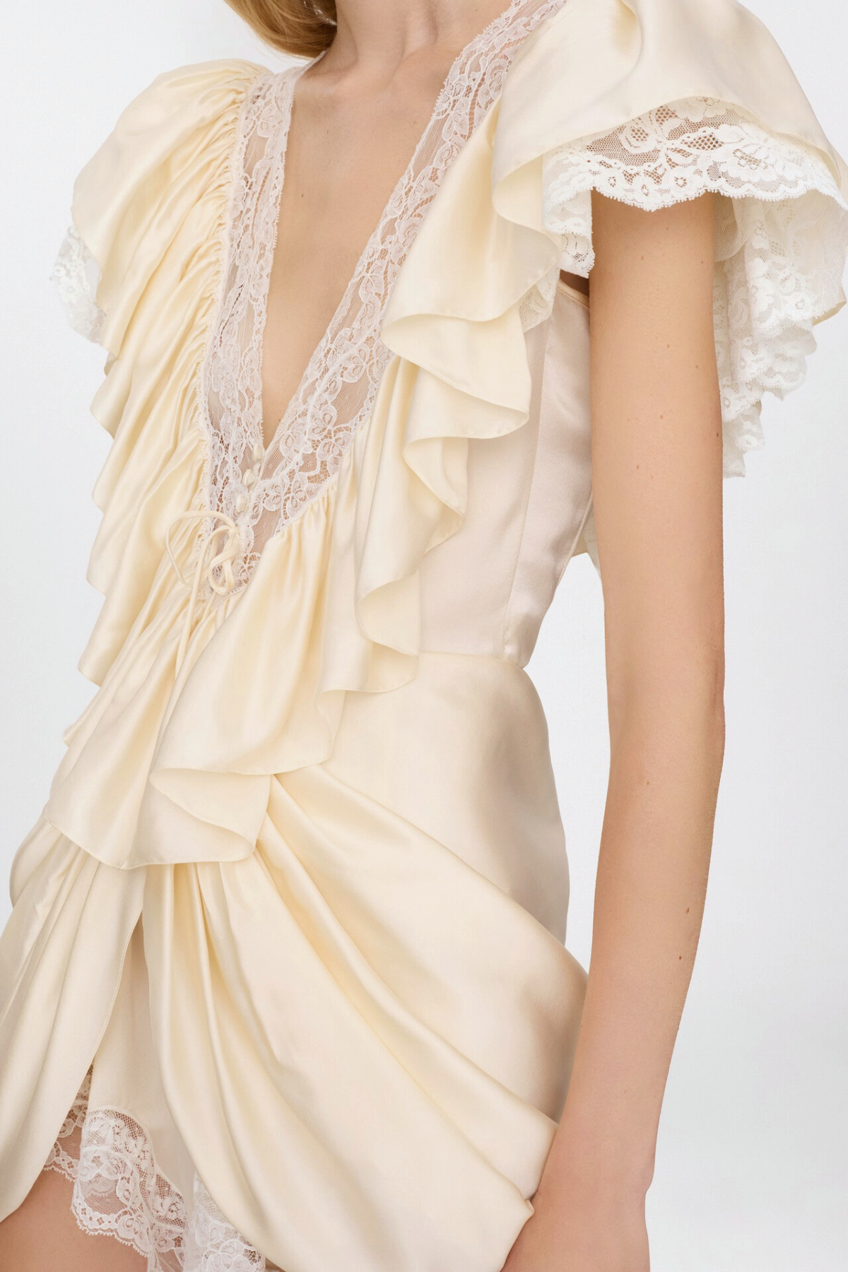Dorotha Plunge Ruffle Jumpsuit