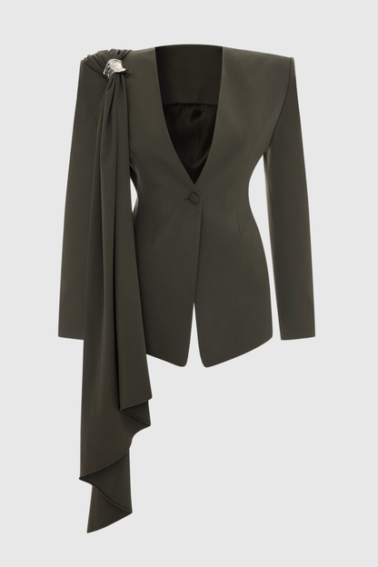 Dorta Draped Blazer - Green