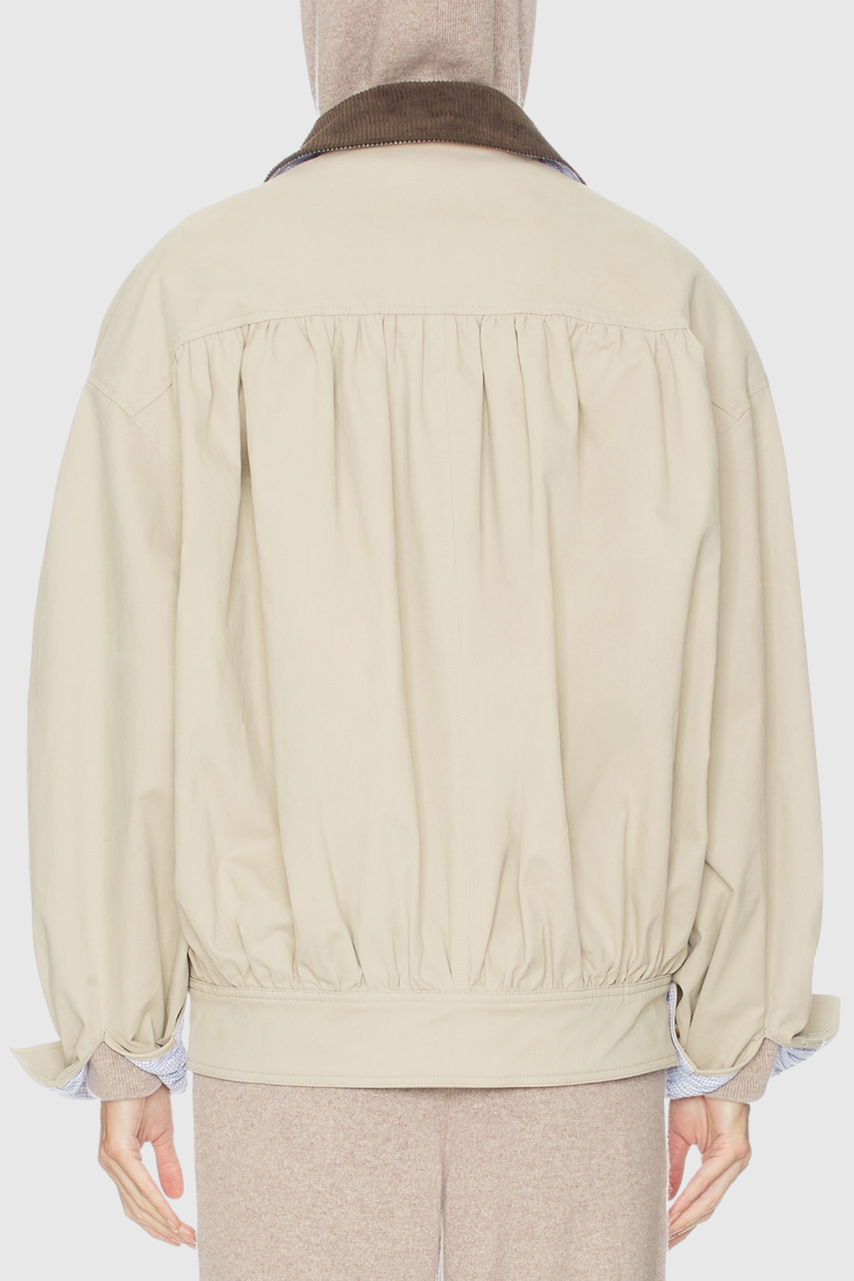 Drexel Contrast Collar Ruched Jacket