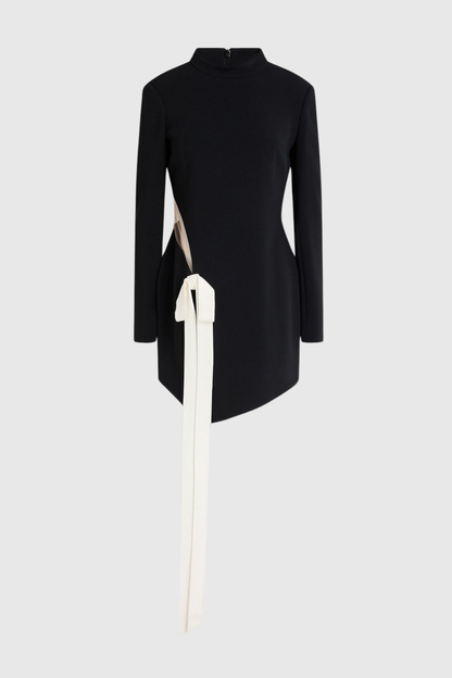 Dsera Bow Embellished Cutout Mini Dress