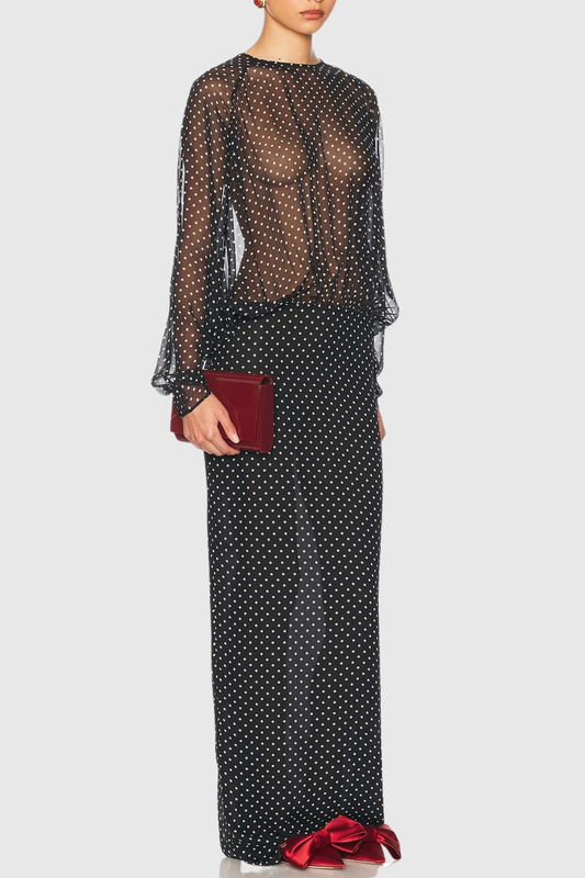 Dtrepa Polka Dots Maxi Dress